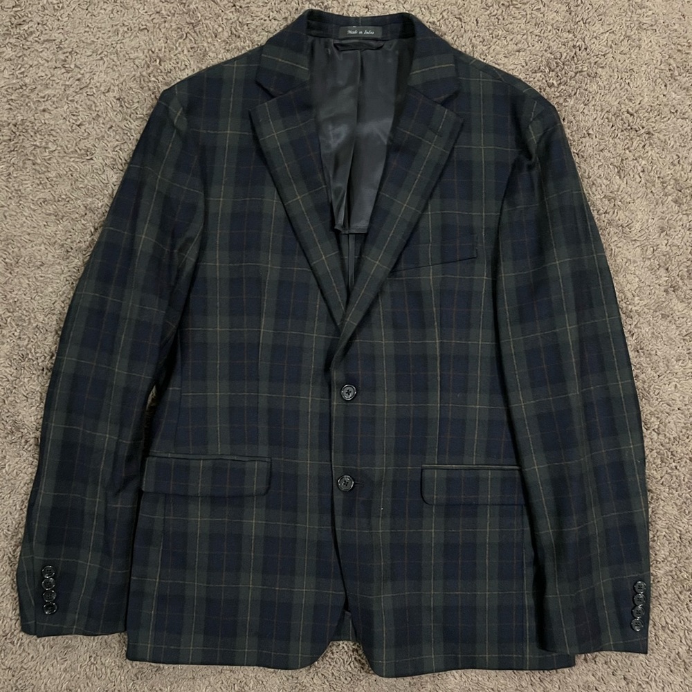 Polo Ralph Lauren Men’s Green/Blue Checkered Blazer SZ 41R